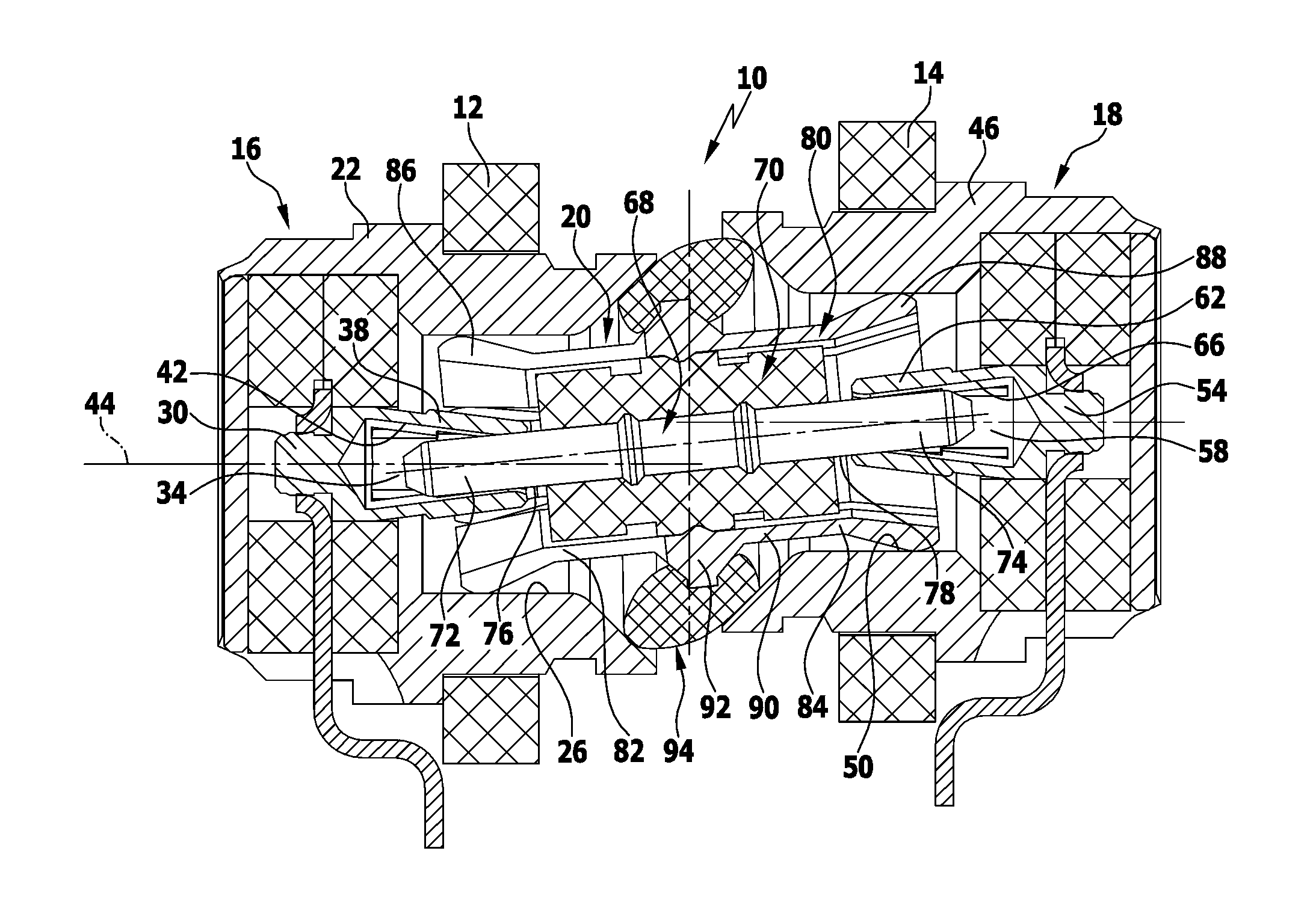 Connecting device for electrically connecting two circuit boards