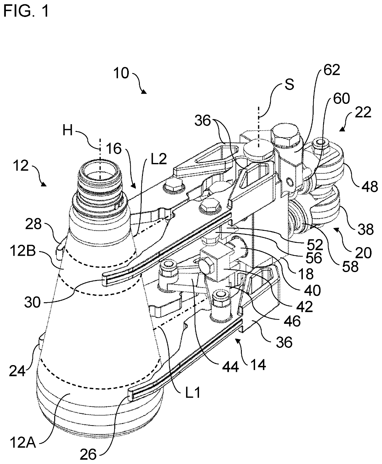 Clamp device and method for transporting a container