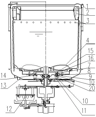 Automatic closed type water-saving washing machine