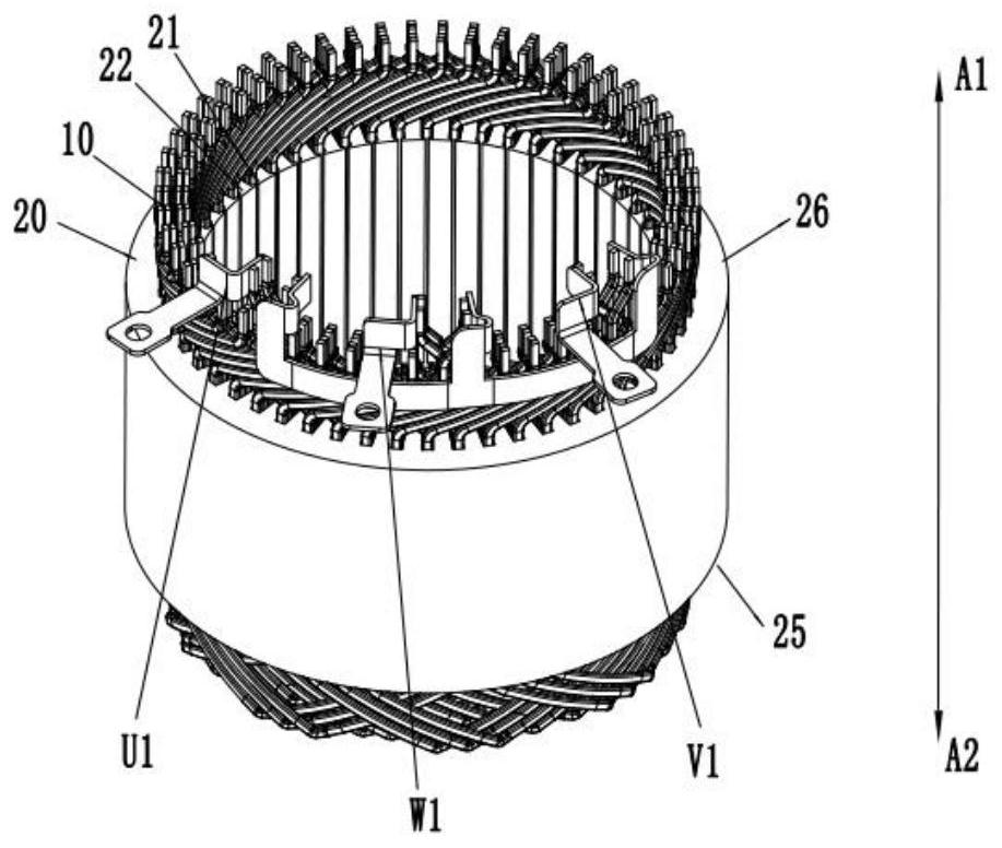 Motor stator and motor