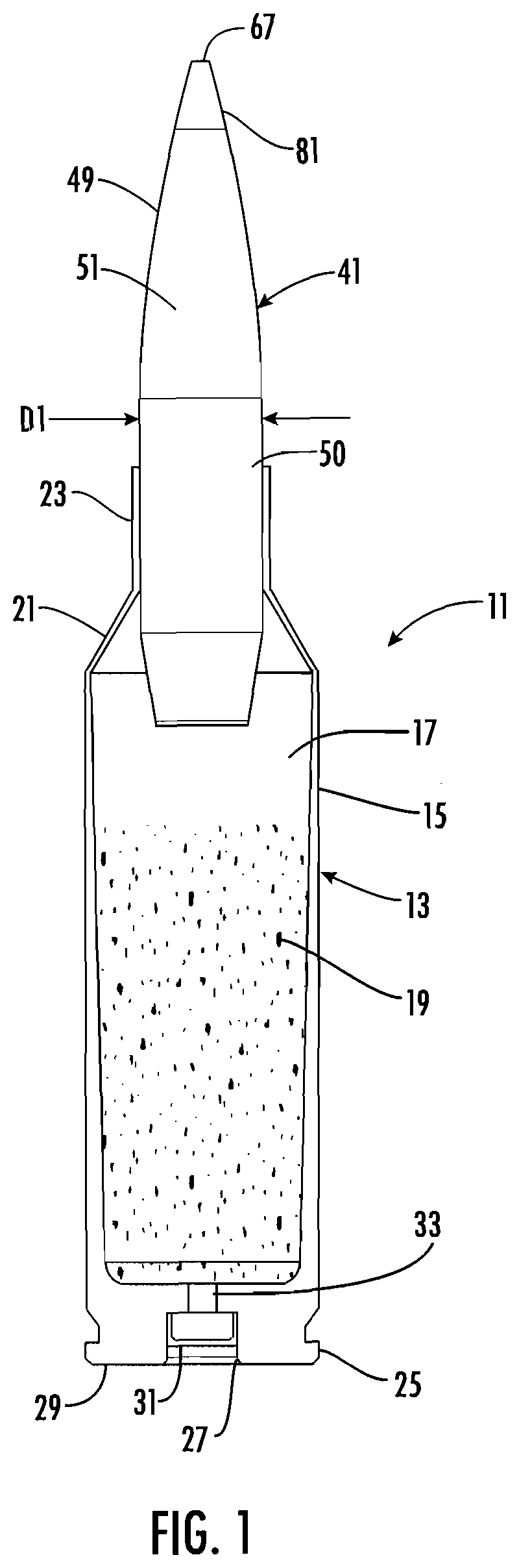 Bullet with improved aerodynamics