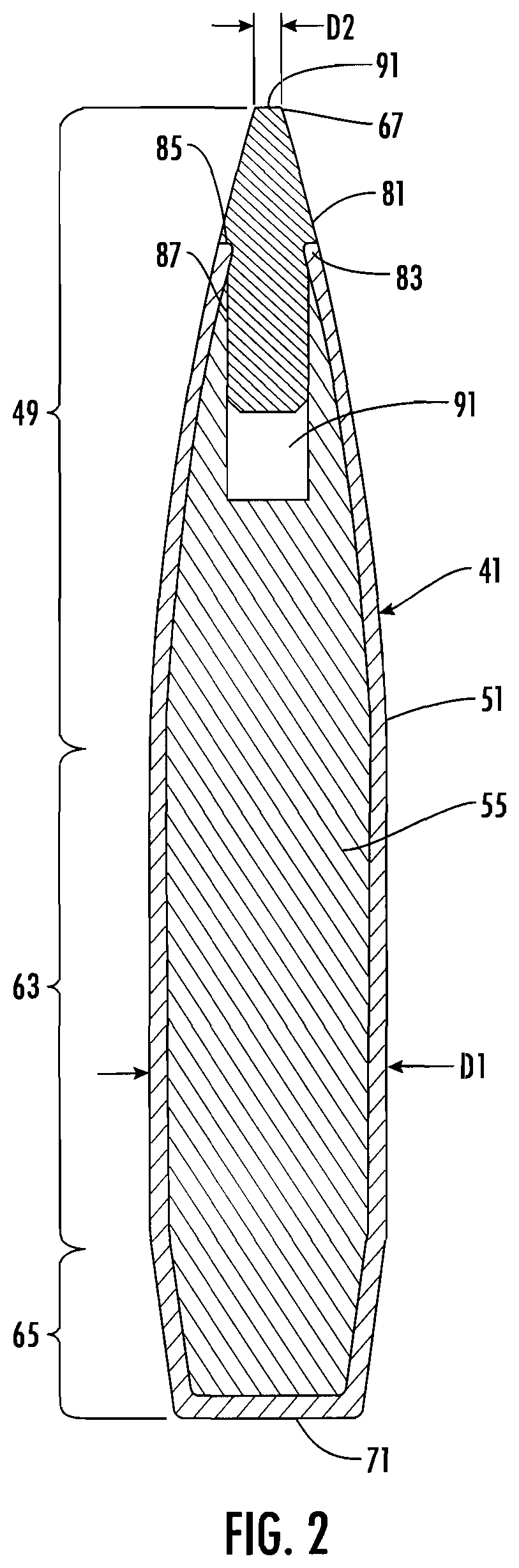 Bullet with improved aerodynamics