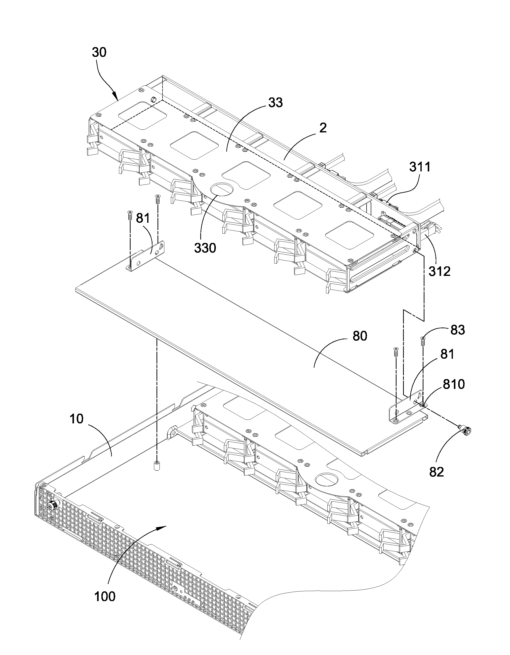 Server chassis capable of accessing and rotating storage devices accommodated therein