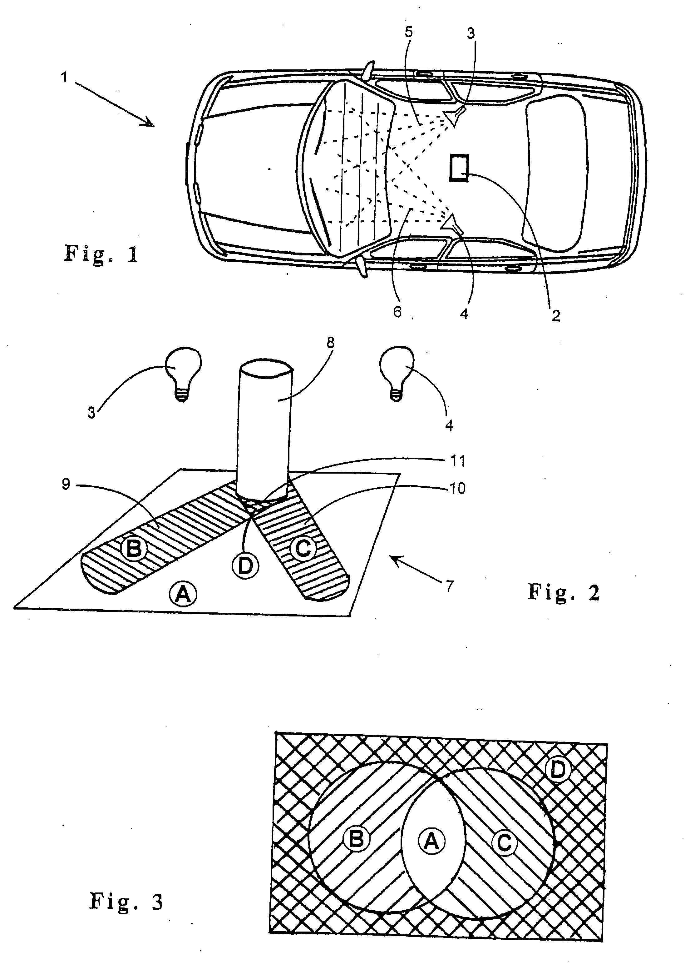 Method and device for compensating for shadows in digital images