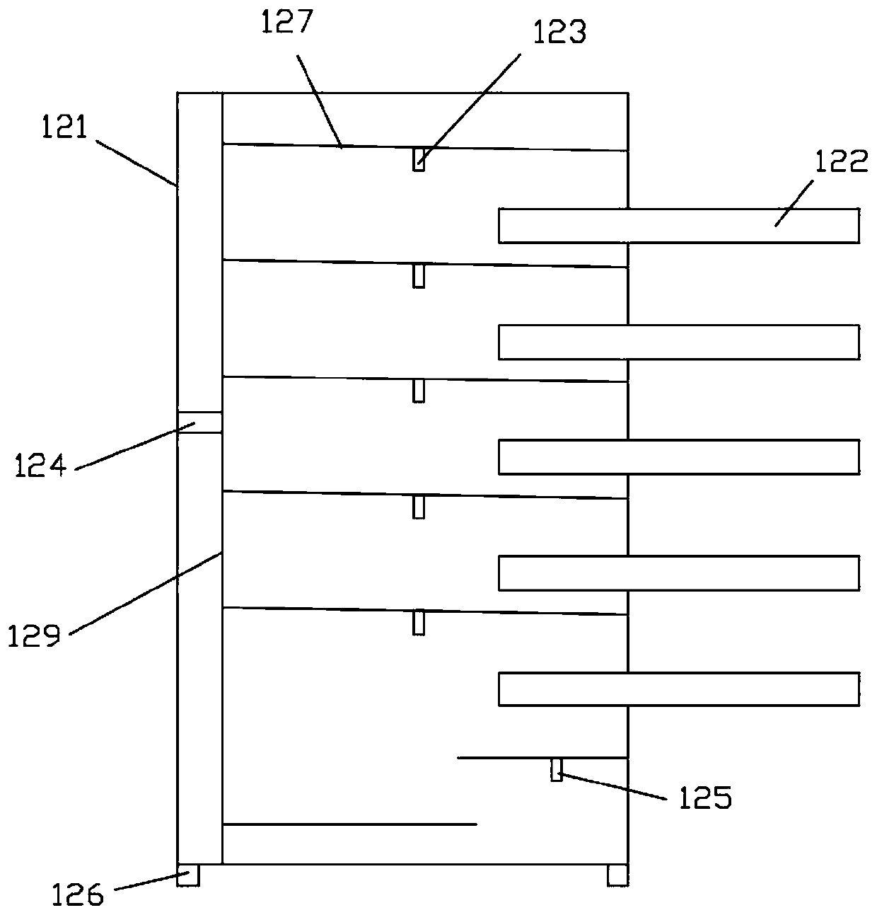 Bin structure and full-automatic LED packing machine thereof