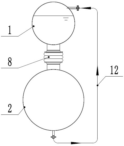 Full-gravity balance separation and dehydration integrated device and crude oil treatment method