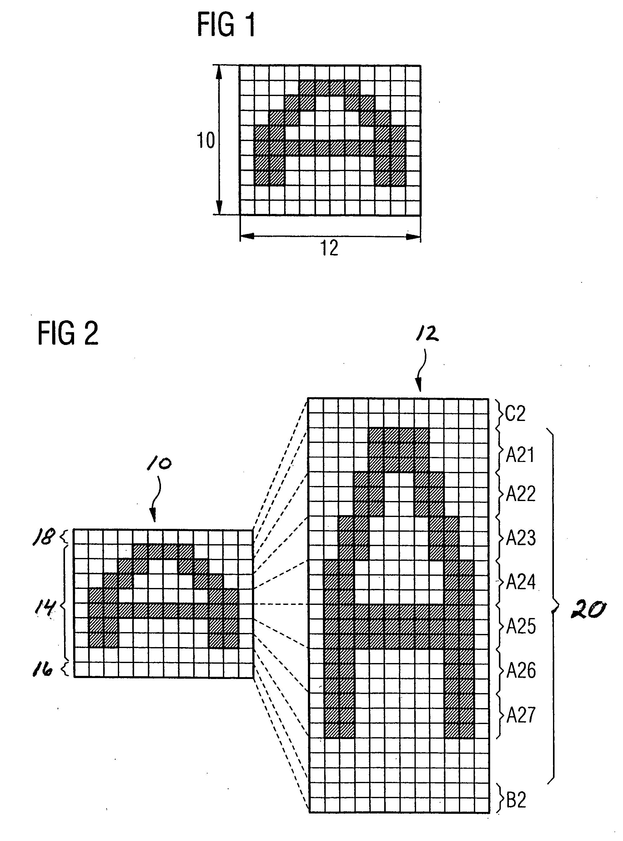 Method of scaling a graphic character