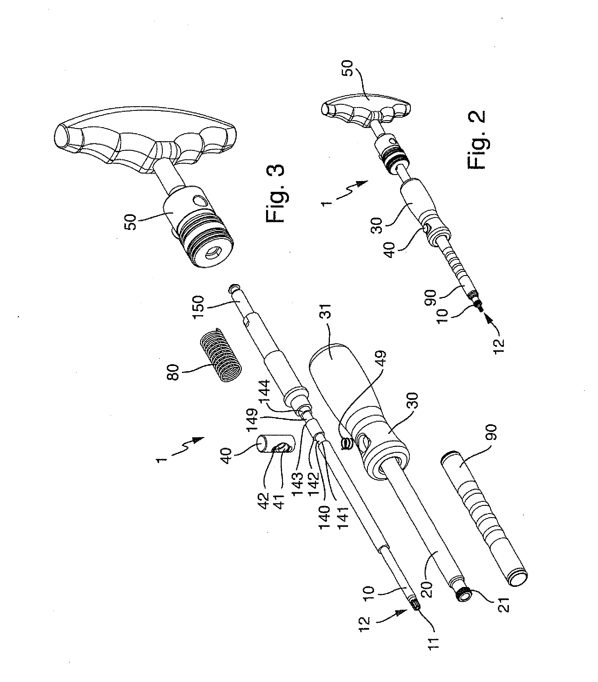 Screwdriver for bone screws