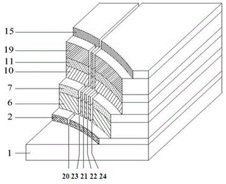 Laminated thin film solar cell and manufacturing method thereof