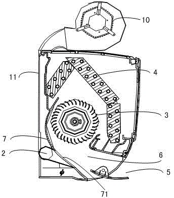 Wall-mounted air conditioner with drainage structure