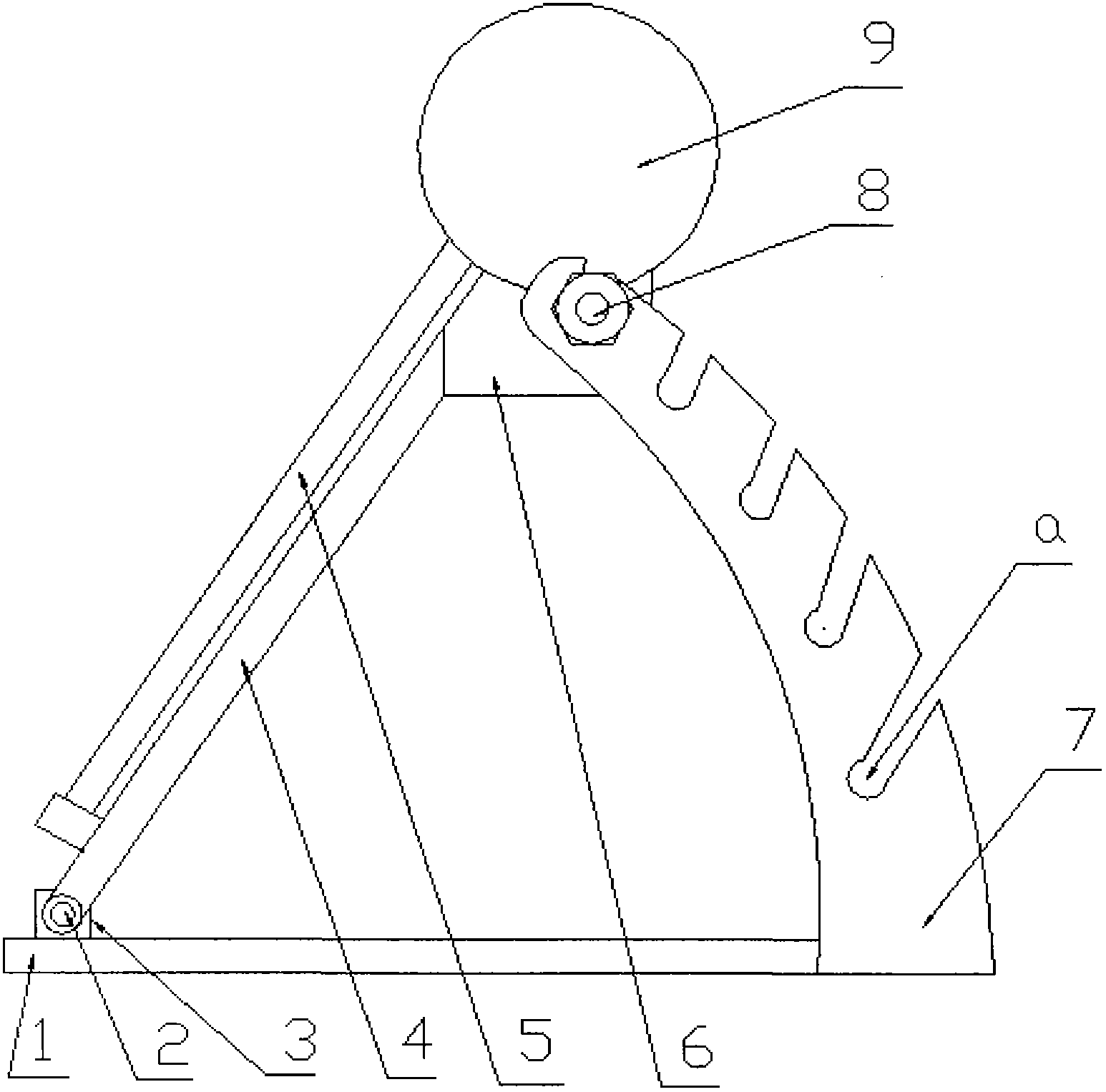 Structure of novel automatic adjustment type solar water heater seat