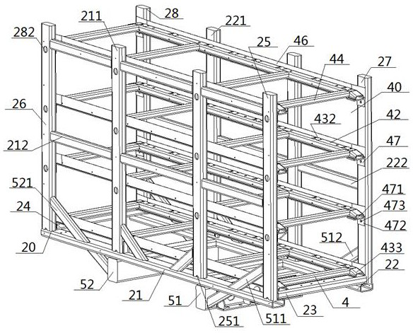 Side-entry energy storage battery arrangement structure