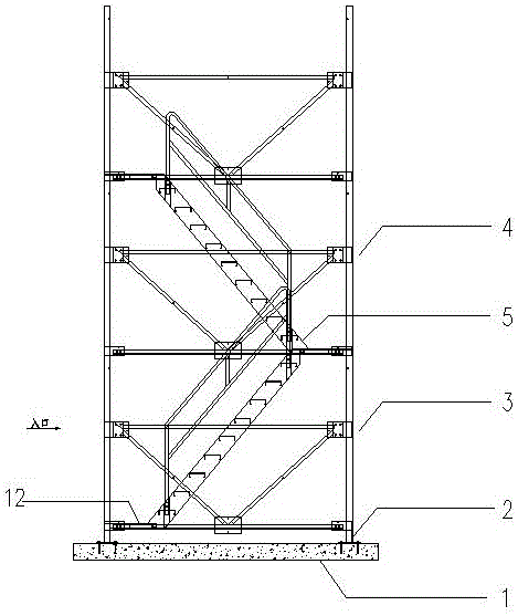 Safety climbing ladder and its installation method