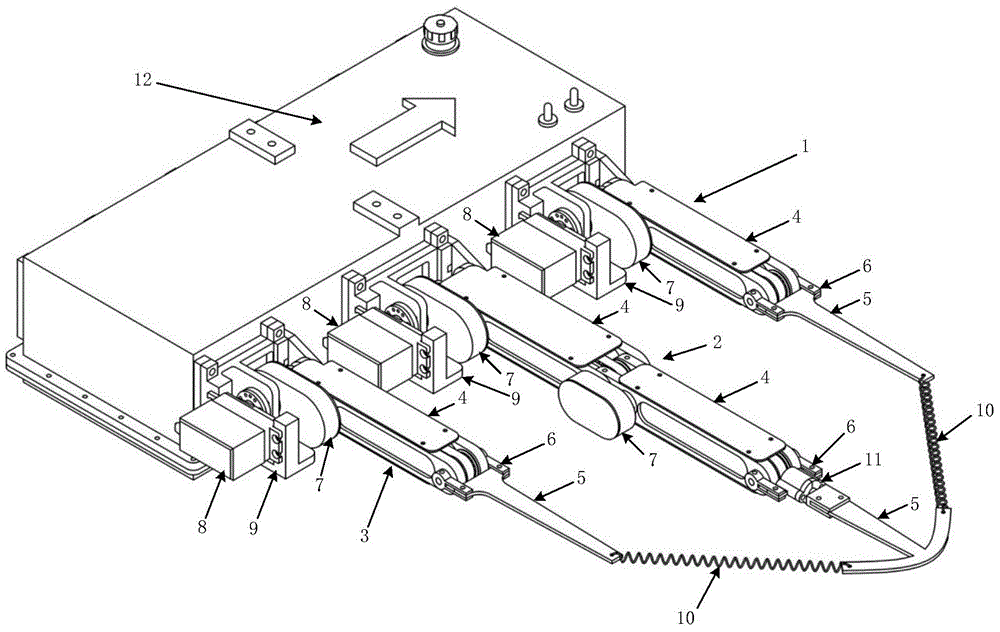 Underwater propelling device based on planetary gear train and synchronous belt transmission mechanism