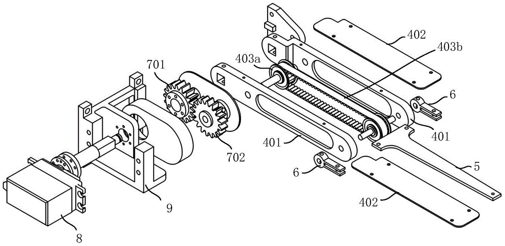 Underwater propelling device based on planetary gear train and synchronous belt transmission mechanism