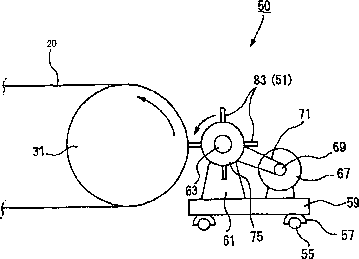 Paper machine and method for reconditioning a conveying belt of a paper machine