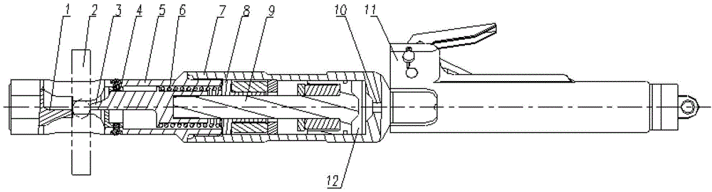 Pneumatic cutting nipper using single dynamic elastomer