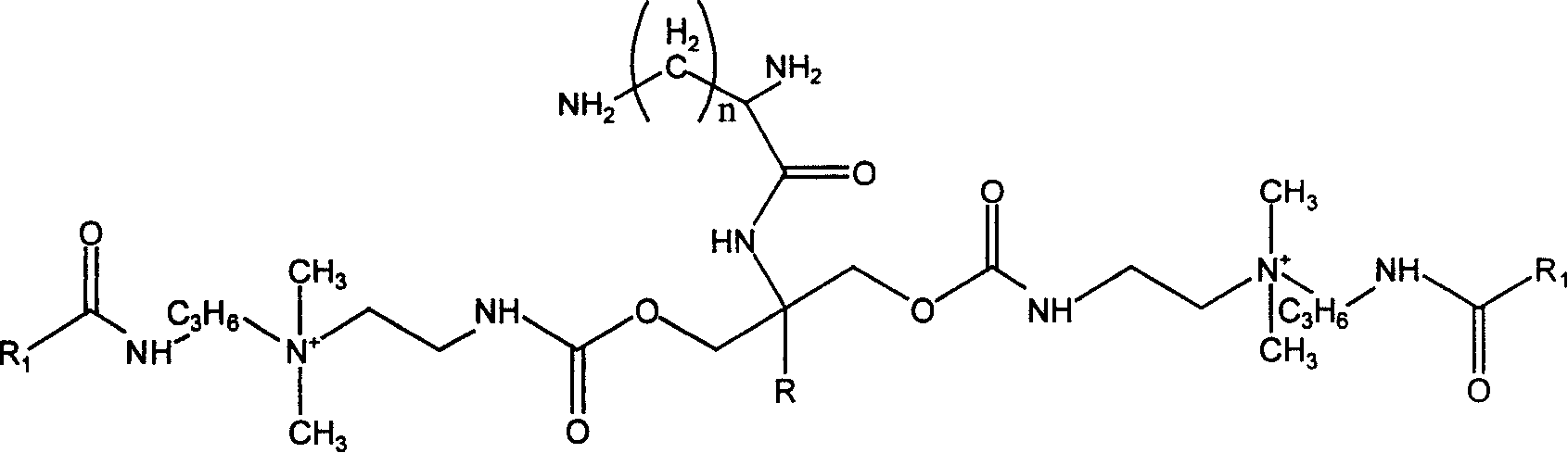 Quaternary bis-ammonium salt diamine fluoride and preparation method thereof