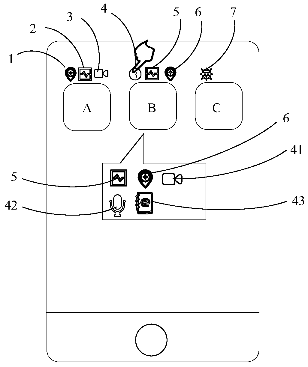 Application permission calling monitoring method and electronic equipment