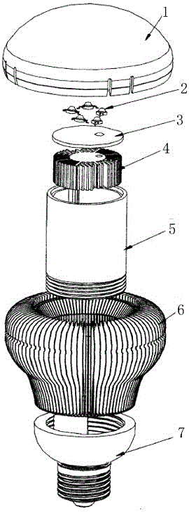 LED lamp bulb assembly with high heat dissipation performance