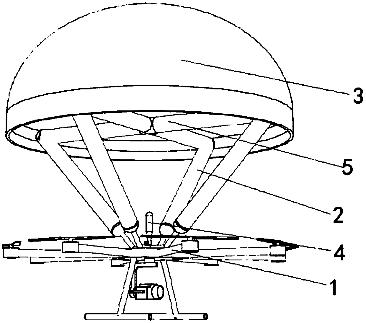 Unmanned plane parachute system capable of automatically and quickly opening parachute