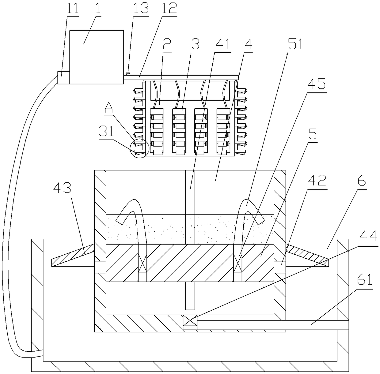 Water-cooling injection mold