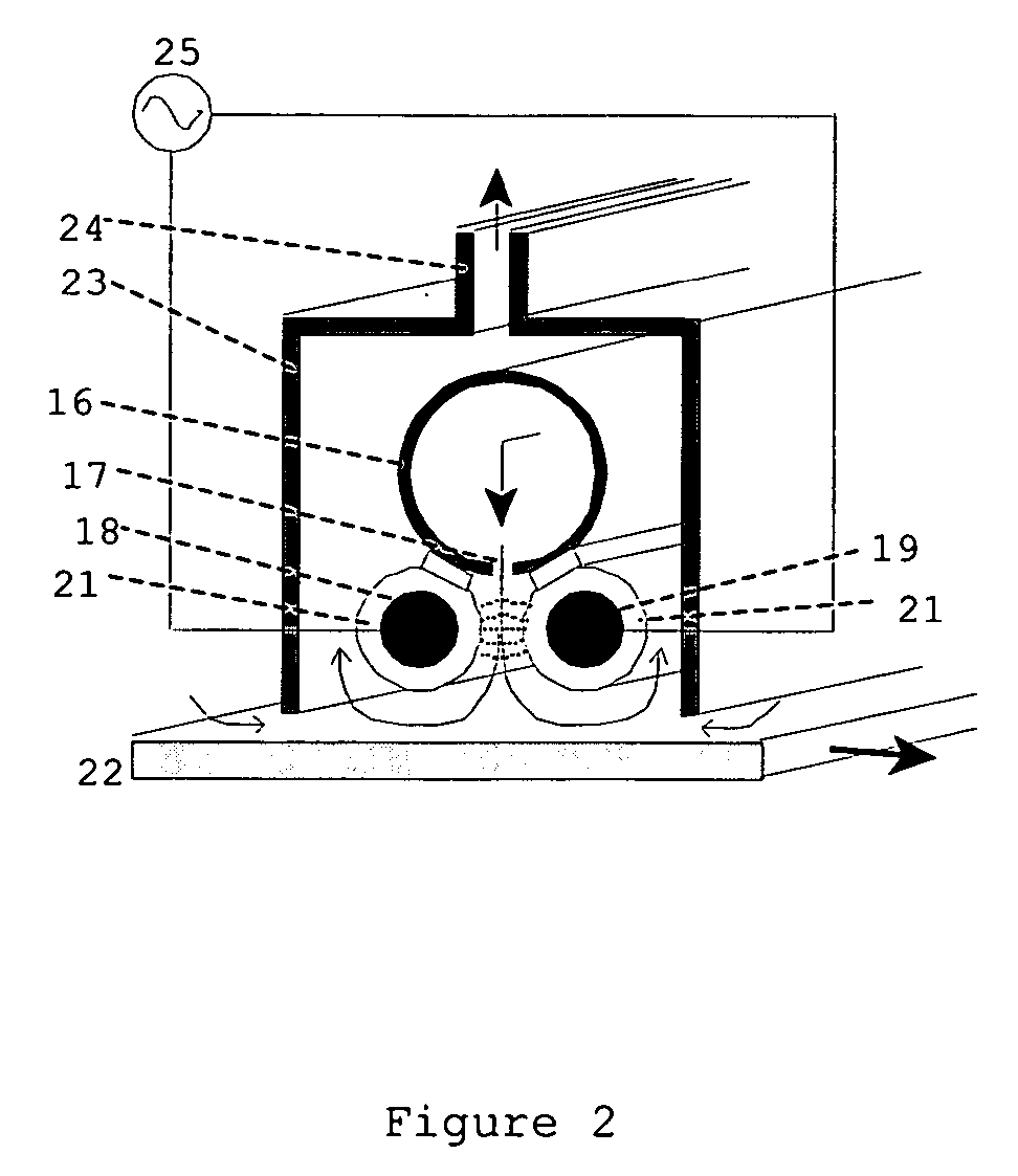 Discharge-enhanced atmospheric pressure chemical vapor deposition