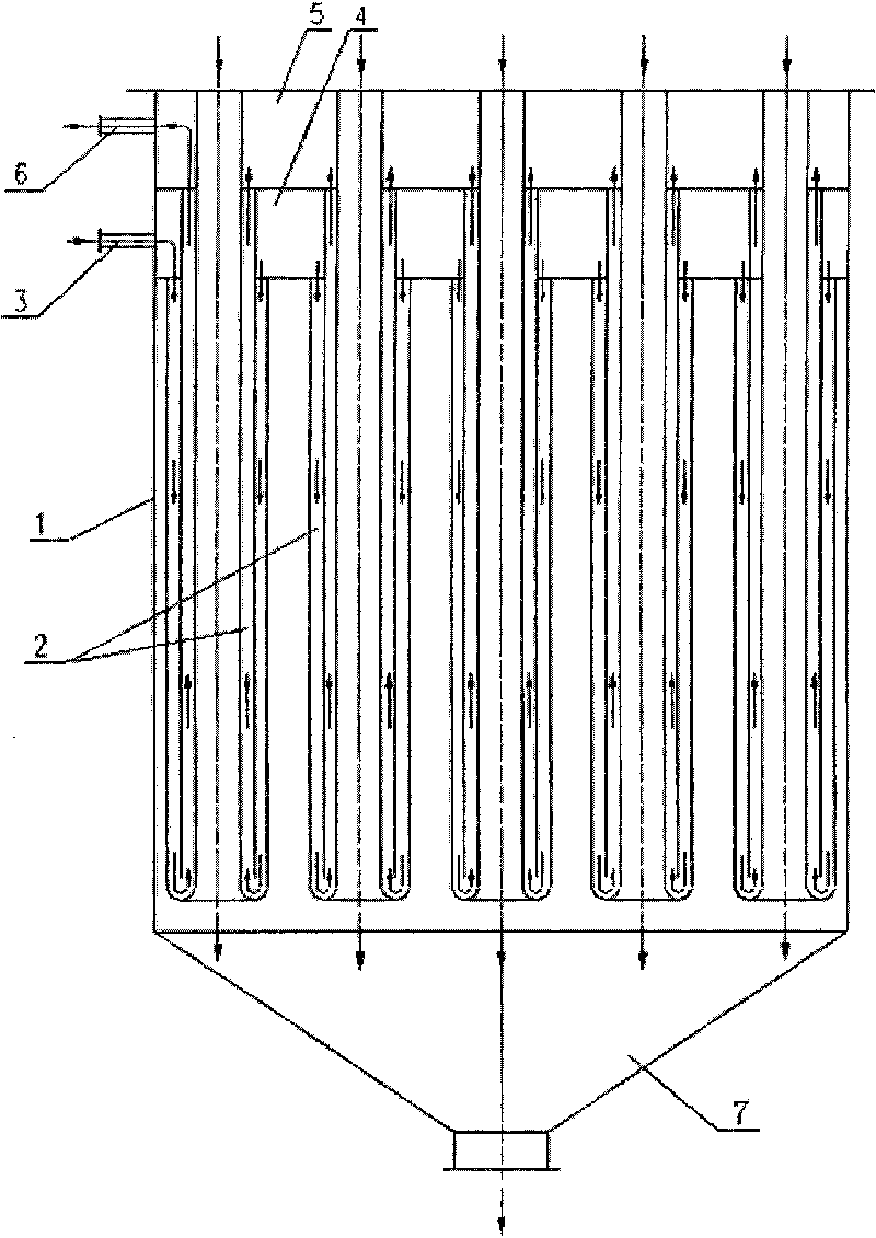 Novel coke powder cooling device