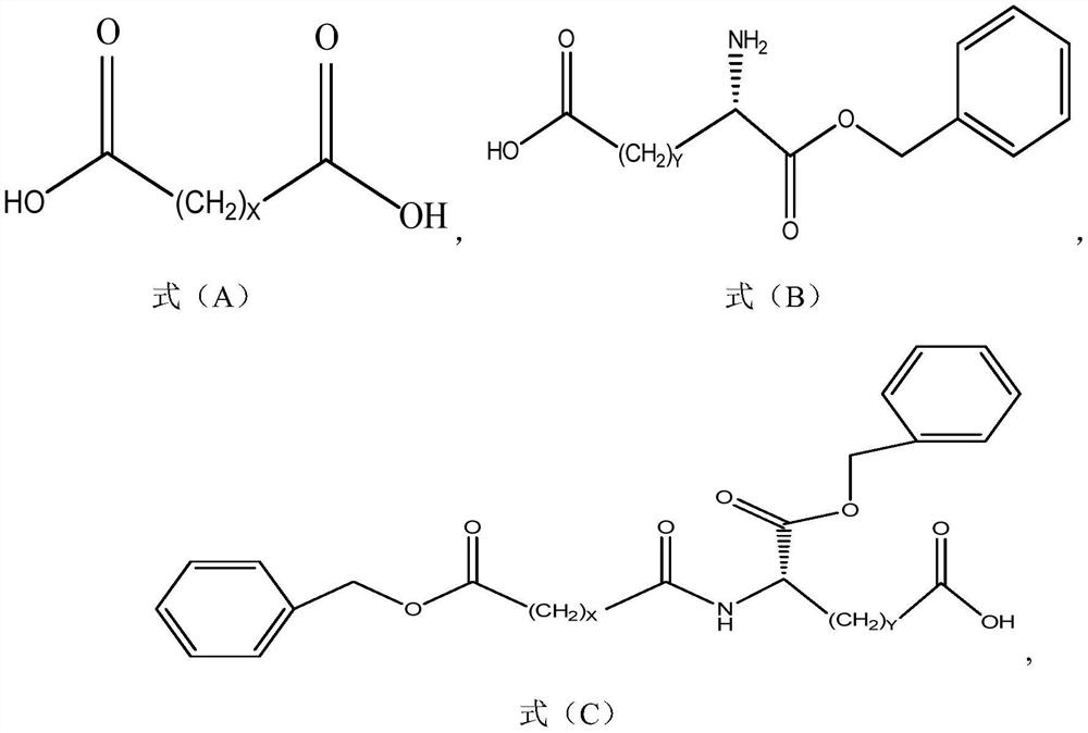 Method for preparing long-chain fatty diacid monobenzyl ester and application thereof