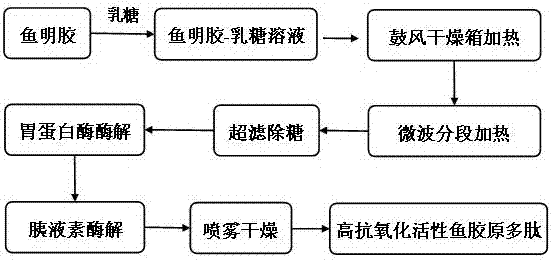 Preparation method of high antioxidant activity fish collagen polypeptide