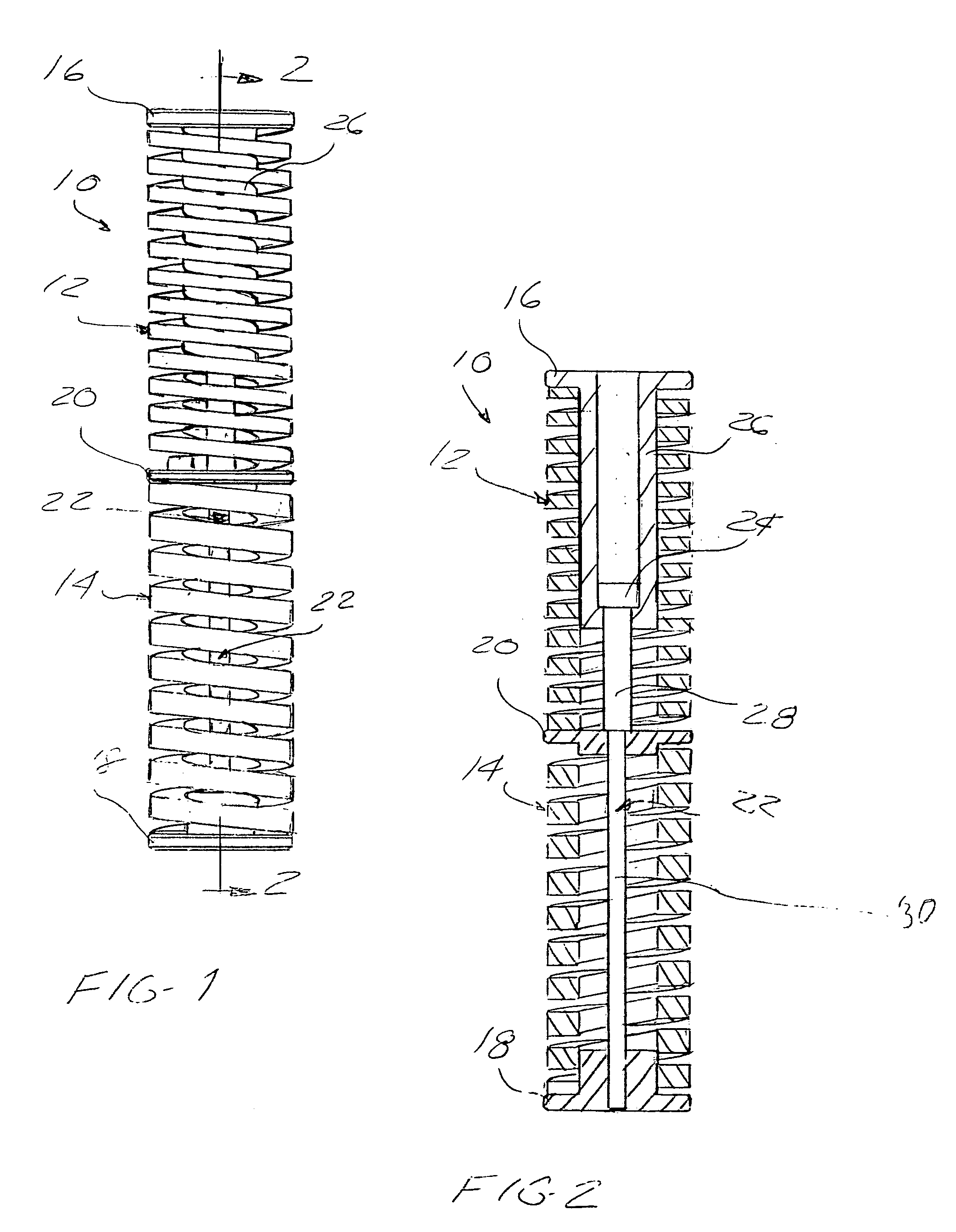 Long travel, high force combination spring