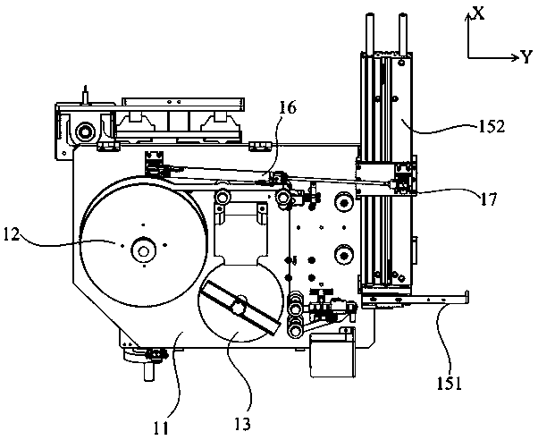 A tire automatic labeling equipment