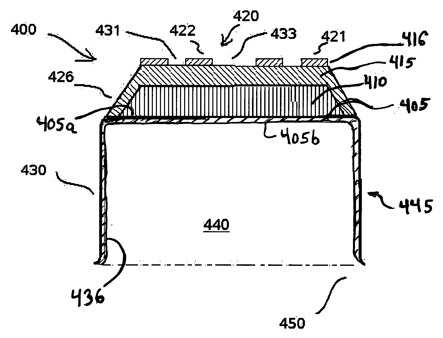 Cooking vessel with multiply ringed bottom surface