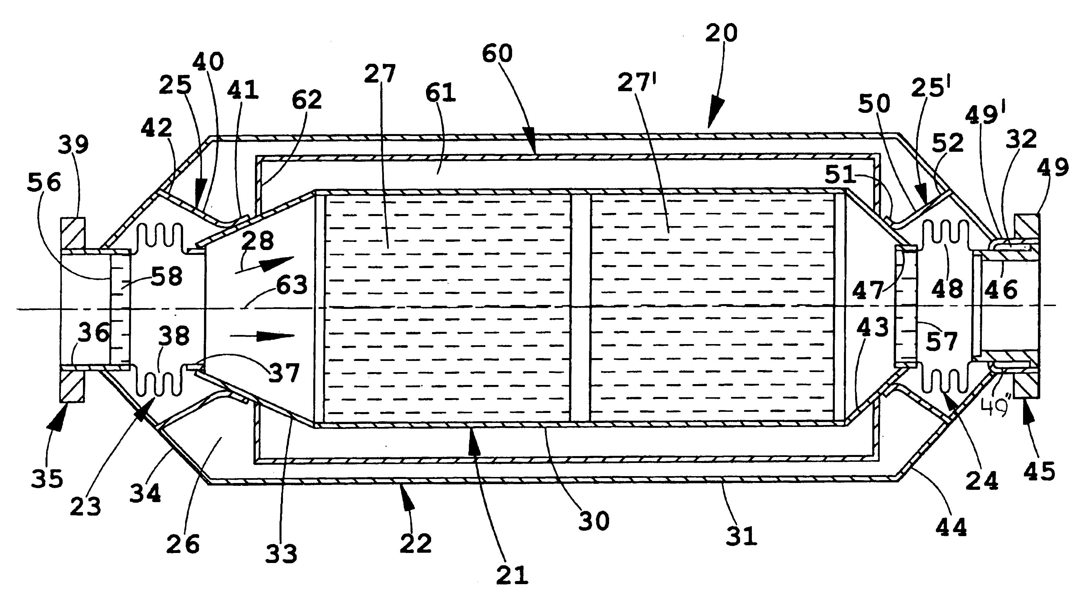 Vacuum-insulated exhaust treatment devices, such as catalytic converters, with passive controls