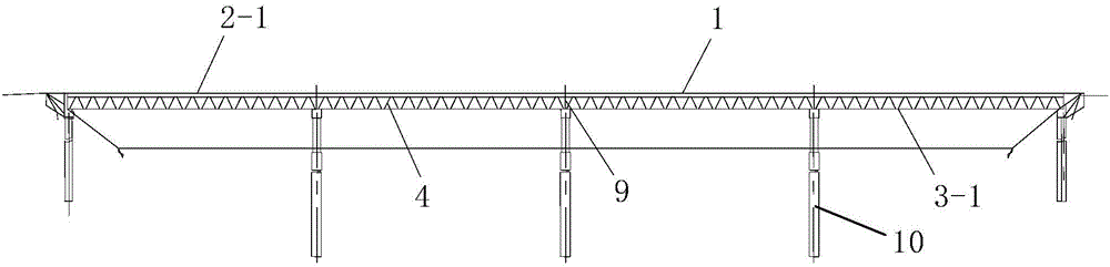 Assembly type rectangular concrete-filled steel tube composite truss girder bridge and construction method thereof