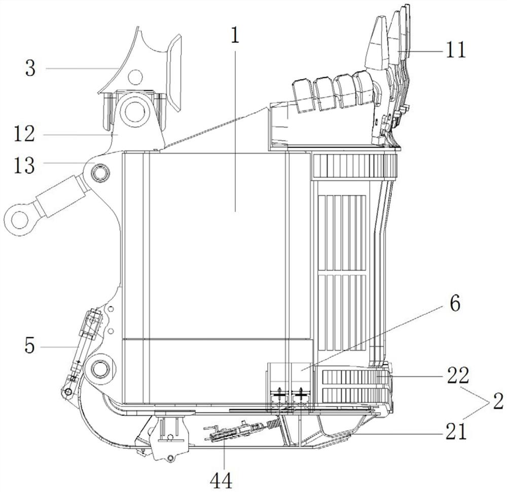 Bucket and mining excavator