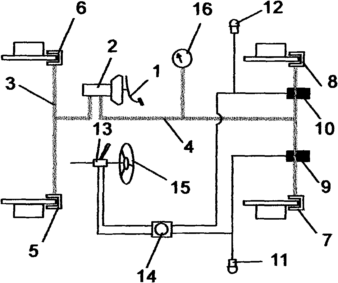 Brake system having small turn radius