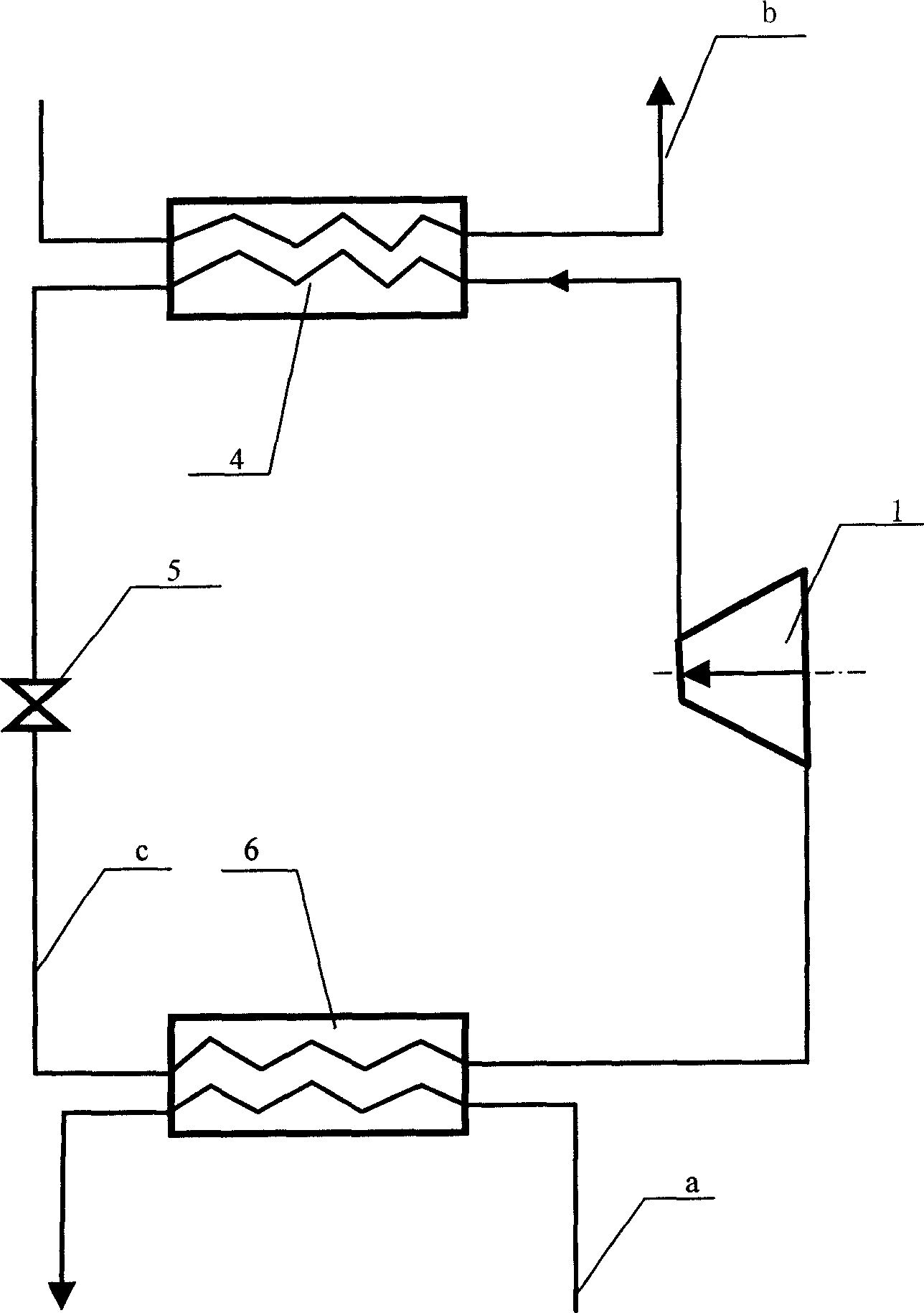 Steam compression heat pump using water as working medium