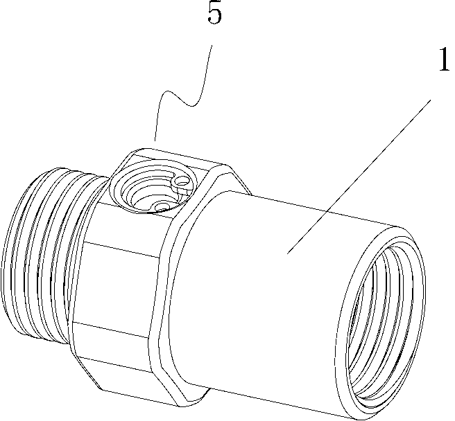 Connector preventing overflowing and increasing water pressure