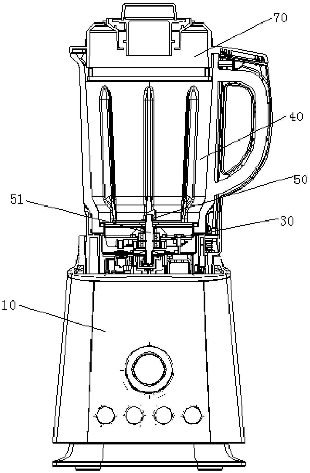 Method for determining food boiling point in food processer and food processer