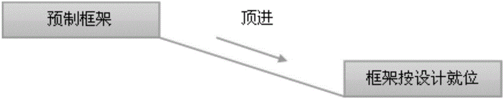 Device for receiving prefabricated frame and sliding on variable slope slideway and application method thereof