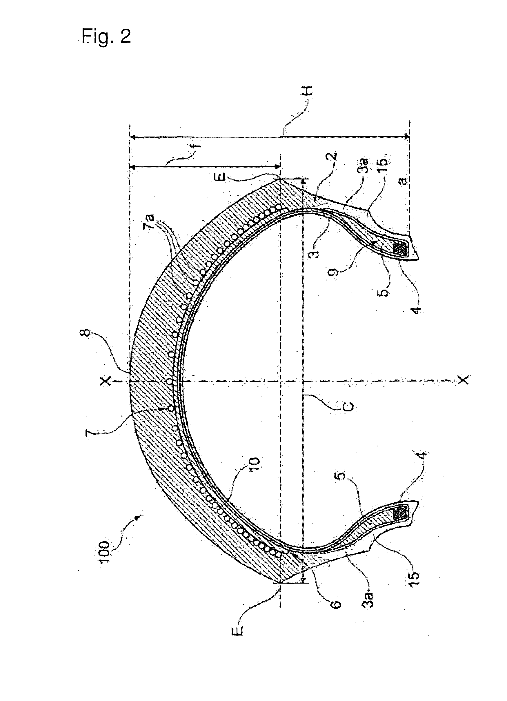 Tire for vehicle wheels