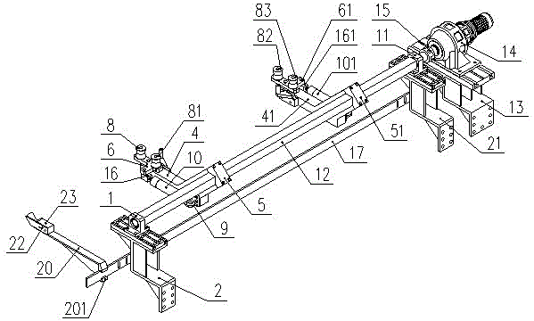 Manual feeding device used in full-automatic numerical control hydraulic pipe bender