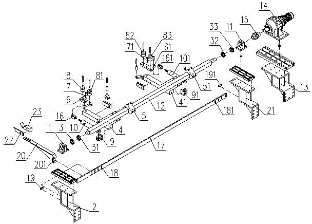 Manual feeding device used in full-automatic numerical control hydraulic pipe bender