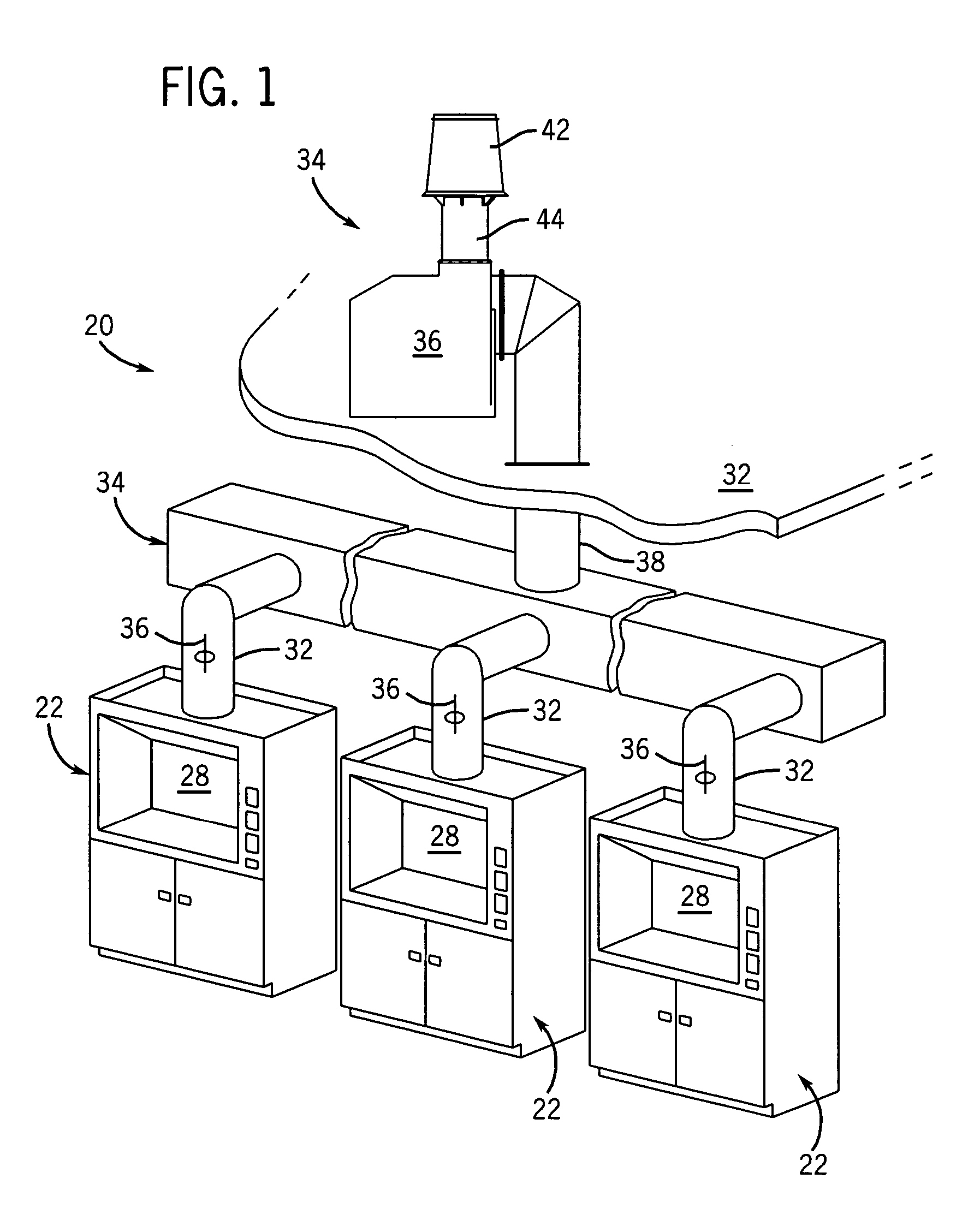 Exhaust fan assembly having H-out nozzle