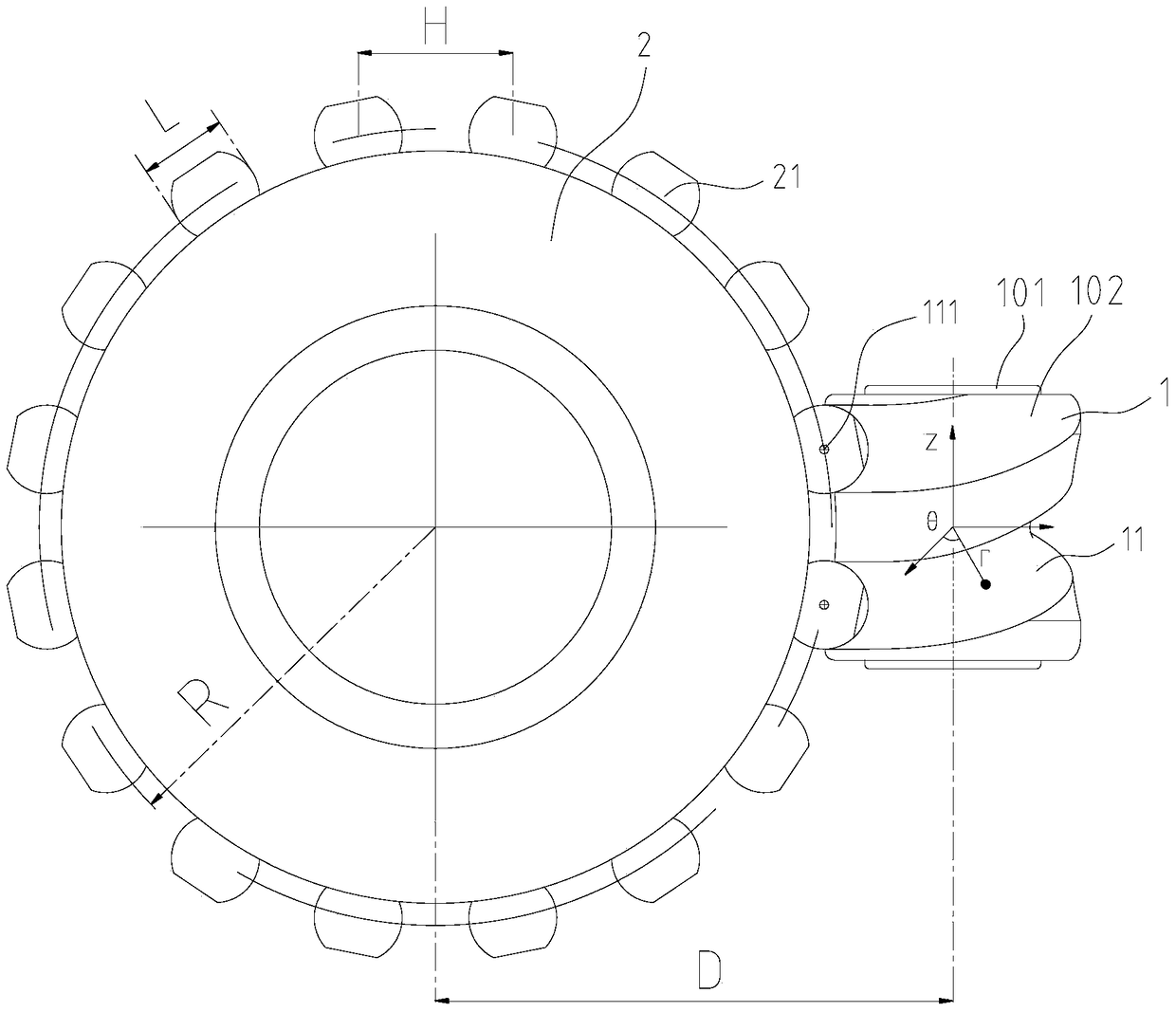 A worm cam indexing mechanism