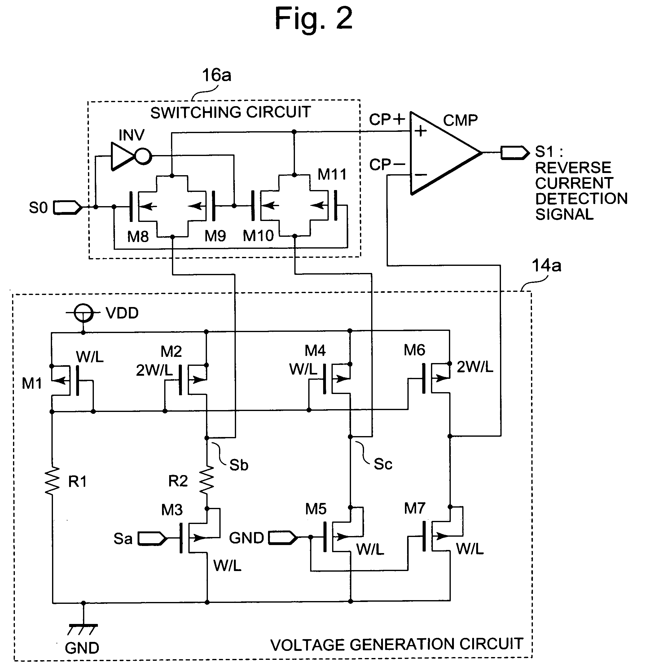 Switching regulator having reverse current detector