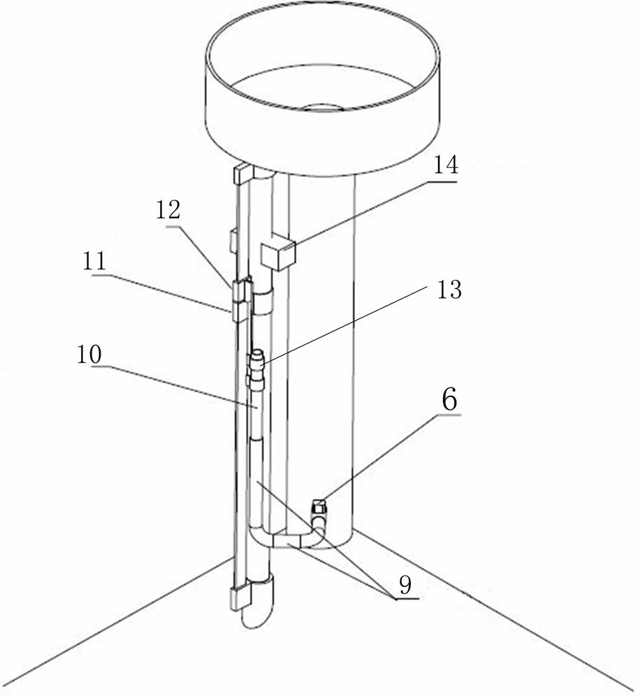 Automatic calibrating device for standard metal measuring vessel