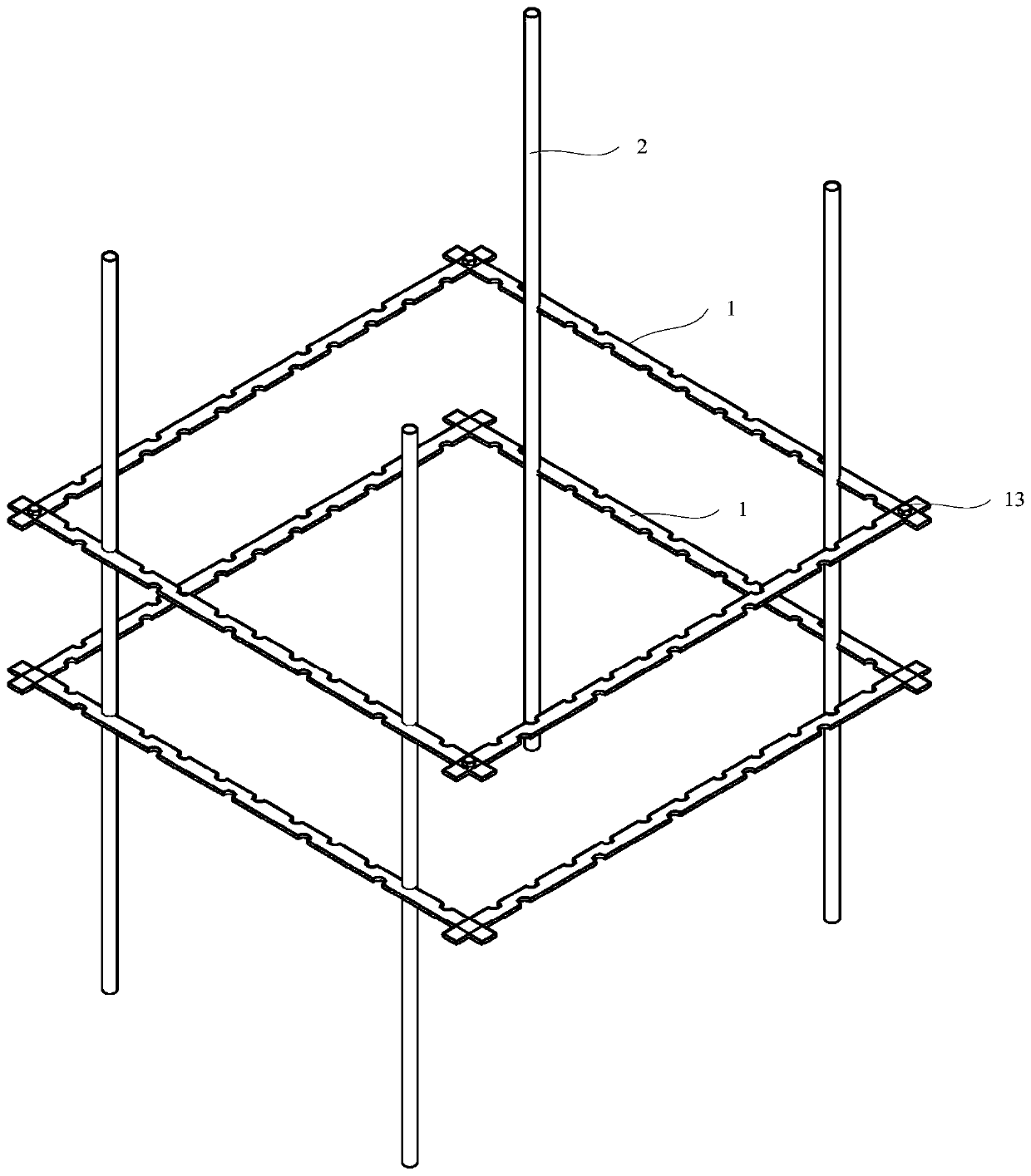 Protection layer thickness control method in pier column construction process