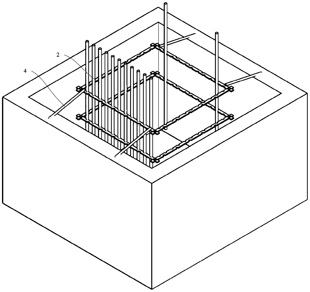 Protection layer thickness control method in pier column construction process